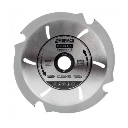 Abracs PCD Polycrystalline Diamond Circular Saw Blade 160 x 20mm 4T