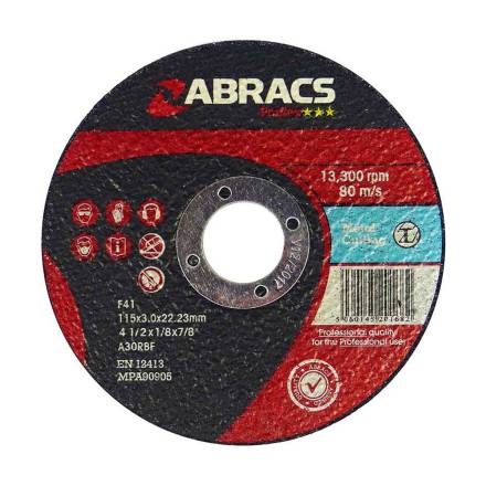 Abracs Proflex Metal Cutting Disc 115 x 3 x 22mm DPC - Pack of 25