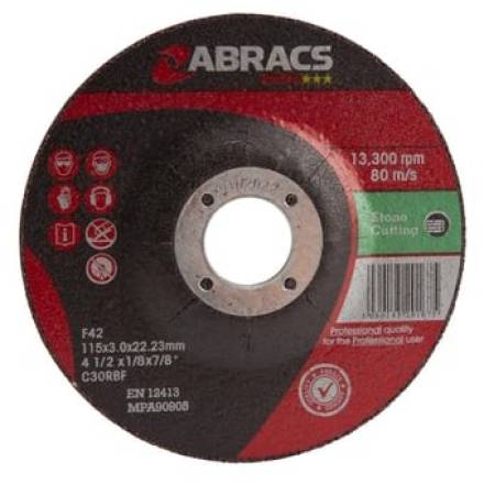 Abracs Proflex 115 x 3 x 22mm DPC Stone Cutting Disc (C30S4BF)