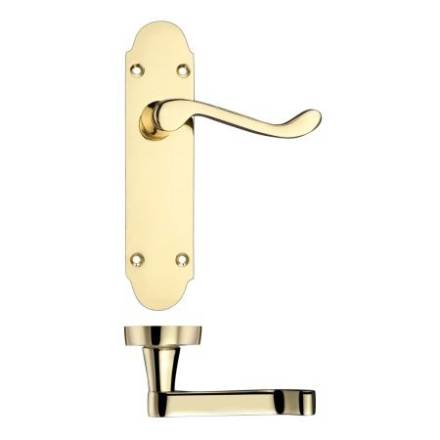 Zoo Hardware Project Oxford Lever on Latch Backplate 168 x 42mm Electro Brass
