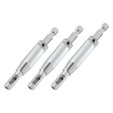 Trend Quick Release Drill Bit Guide Set 3-Piece - 1/4" Hex Shank, HSS