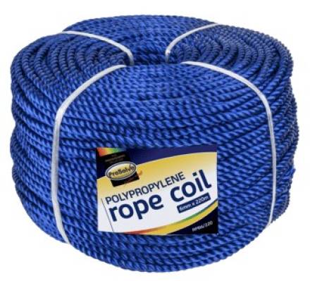 Prosolve Polypropylene Rope Coil 6mm x 220m Blue
