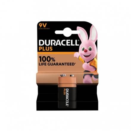Duracell Plus Power 9V Alkaline Battery Single Pack