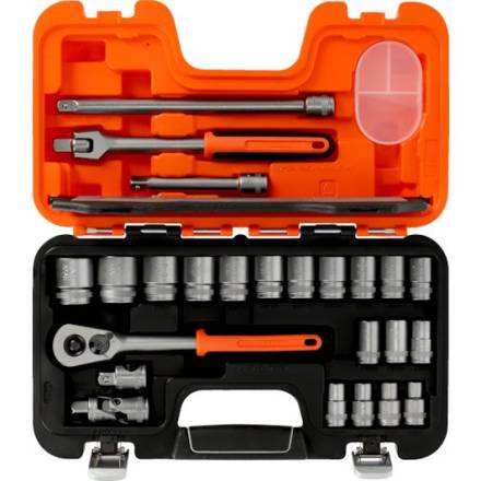 Bahco S240 1/2" Drive Metric Socket Set 24-Piece