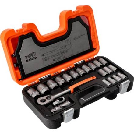 Bahco S240 1/2" Drive Metric Socket Set 24-Piece