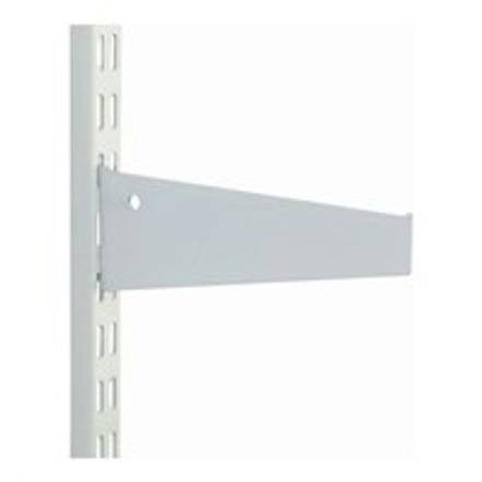 Prosolve Twin Slot White Shelf Bracket 570mm - Anti-Microbial Powder Coated Steel