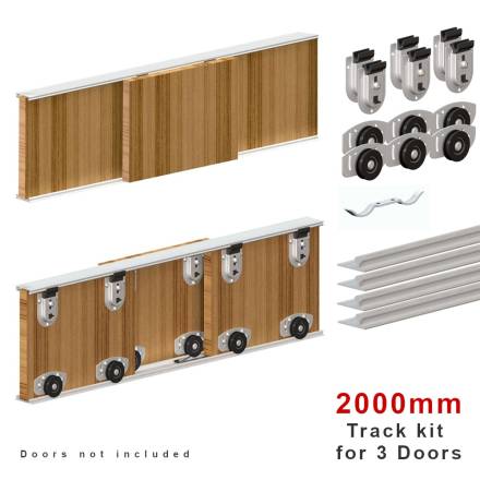 Rothley ARES2 Twin Track Sliding Door System 2000mm 3-Door