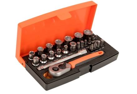 Bahco SL25 1/4" Drive Metric Socket and Bit Set 25-Piece