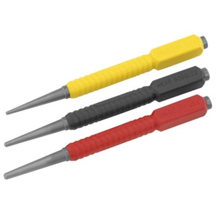 Stanley DynaGrip 3-Piece Nail Punch Set 0.8mm, 1.6mm and 2.4mm