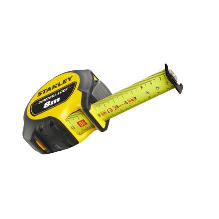 Stanley Control-Lock Pocket Tape Measure 8m x 25mm Metric