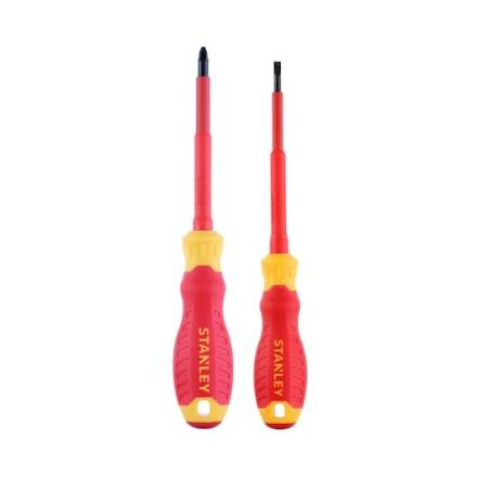 Stanley FatMax VDE Insulated Screwdriver Set 2-Piece - PZ2 and 4.0mm Slotted