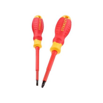 Stanley FatMax VDE Insulated Screwdriver Set 2-Piece - PZ2 and 4.0mm Slotted