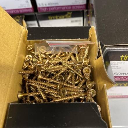 Timberfix 360 Pozi Wood Screw 3.5 x 25mm Zinc Yellow Pack of 200