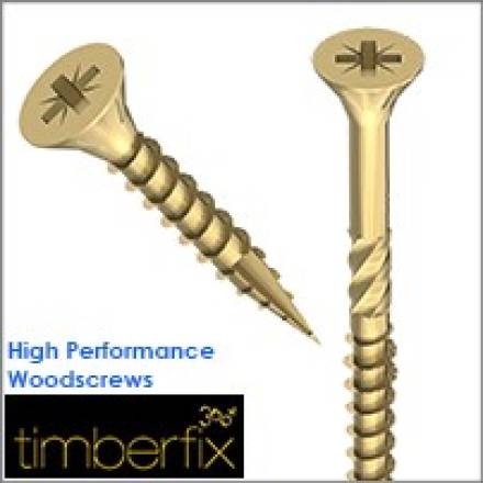 360 Zinc Yellow Passivated Countersunk Woodscrew 4.0 x 16mm