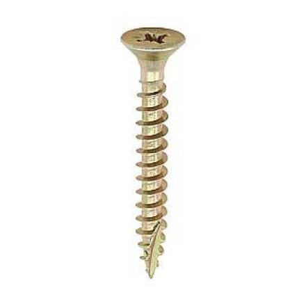 360 Zinc Yellow Passivated Countersunk Woodscrew 4.0 x 16mm