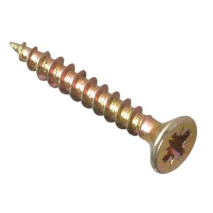 360 Woodscrew 4.0 x 25mm Zinc Yellow Passivated