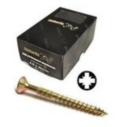 360 Zinc Yellow Passivated Countersunk Woodscrew 4.5 x 50mm