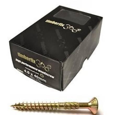 Timberfix 360 High Performance Wood Screw 4.5 x 60mm Zinc Yellow Passivated (Box of 100)