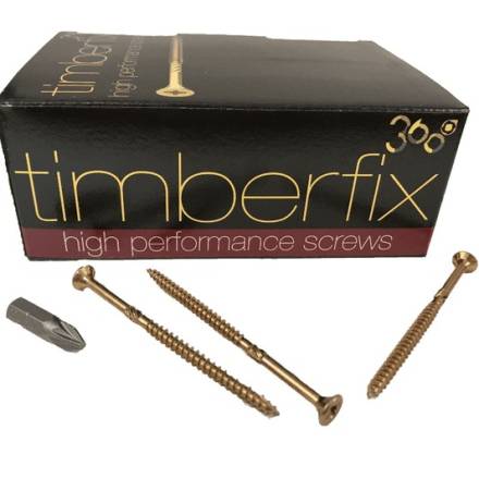 Timberfix 360 Pozi Countersunk Woodscrew 4.5 x 70mm Zinc Yellow Passivated (Pack of 100)