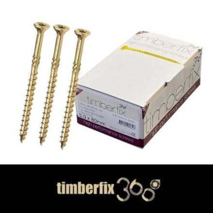 Timberfix 360 Pozi Countersunk Wood Screw ZYP 5.0 x 30mm (Pack of 200)
