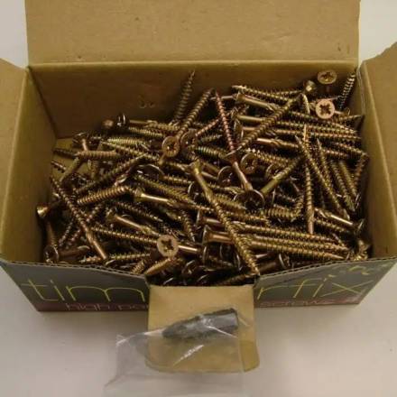 Timberfix 360 Pozi CSK Wood Screw Tub 5.0 x 40mm Zinc and Yellow Passivated (360 Screws)