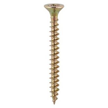 Timberfix 360 Pozi CSK Wood Screw 5.0 x 90mm Zinc Yellow Passivated Tub of 50