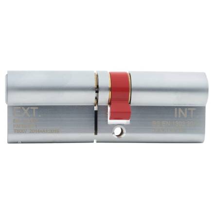 3 Star Euro Cylinder Satin Chrome 80mm