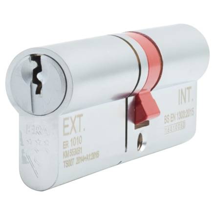 3 Star Euro Cylinder Satin Chrome 80mm