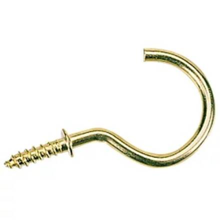 Cup Hook Electro Brass 25mm - Pack of 10
