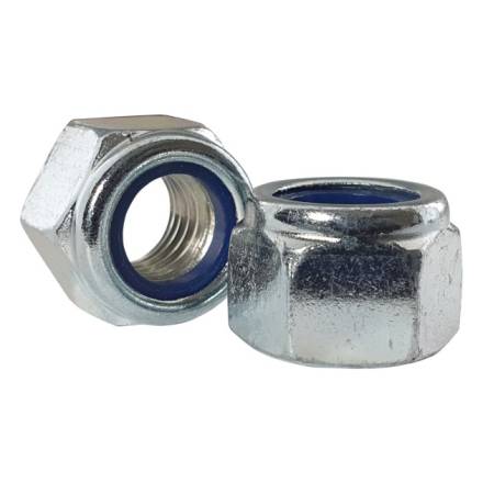 M10 Bright Zinc Plated Nyloc Nut (Pack of 10)