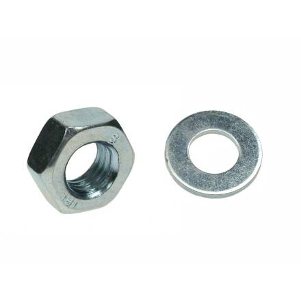 Unifix M10 Bright Zinc Plated Full Hex Nut and Washer Pack of 10
