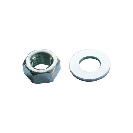 M12 Bright Zinc Plated Hex Nut and Washer Pack of 8