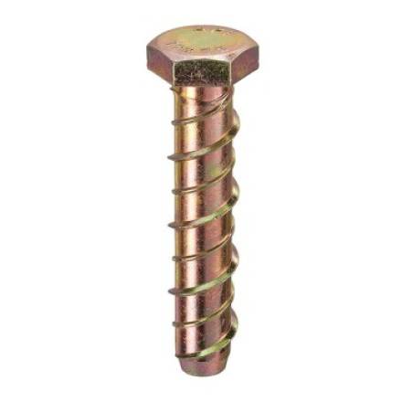 Unifix Thunderbolt M8 x 150mm Hexagonal Head Masonry Anchor Screw - Zinc and Yellow