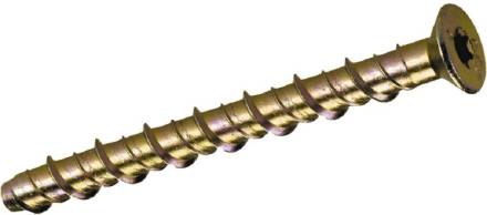 Unifix Vortex Pozi Countersunk Wood Screw Zinc and Yellow 5.0 x 90mm Box of 100