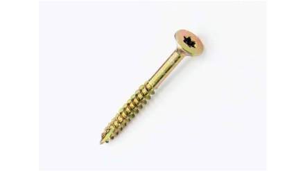 Unifix Vortex Pozi Countersunk Wood Screw Zinc and Yellow 5.0 x 90mm Box of 100