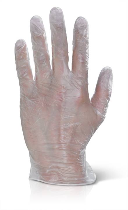 Beeswift Vinyl Disposable Gloves Powder Free Clear Large (Box of 100)