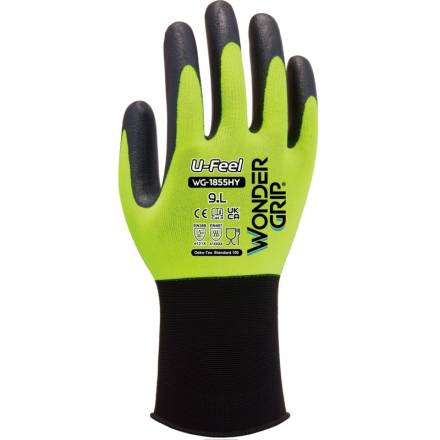 WonderGrip WG-1855HY U-Feel Single Nitrile Hi-Vis Glove XL/10