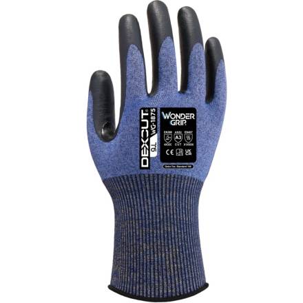 WonderGrip WG-1875 Dexcut Cut-Resistant Nitrile Gloves Medium