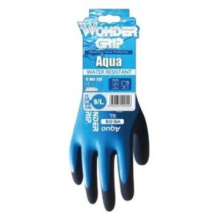 WonderGrip WG-318 Aqua Double Latex Coated Waterproof Work Glove Size L/9