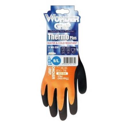 WonderGrip WG-338 Thermo Plus Double Latex Coated Winter Work Glove Size M/8
