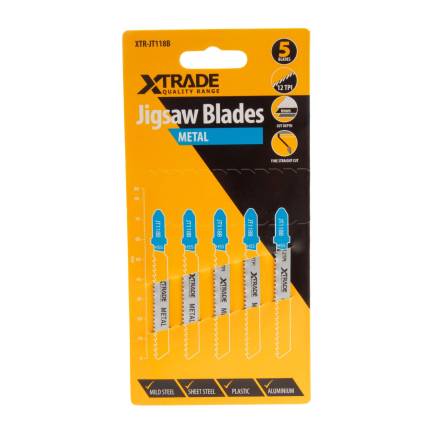 X-TRADE T118B Metal Cutting Jigsaw Blades (Pack of 5)