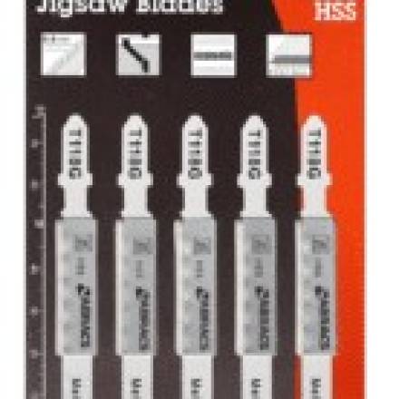 X-TRADE T118G Metal Cutting Jigsaw Blades T-Shank HSS 91mm Pack of 5