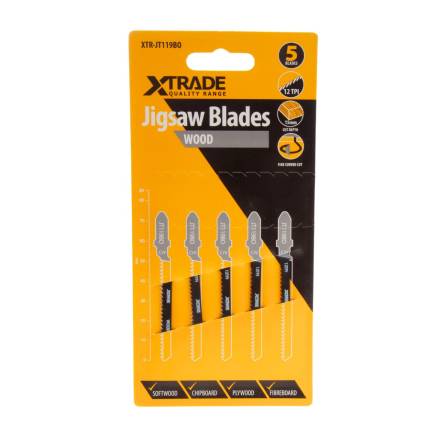 X-Trade T119BO Basic for Wood Jigsaw Blades - Pack of 5