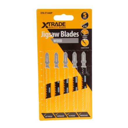 X-TRADE T144D Wood Jigsaw Blades (Pack of 5)
