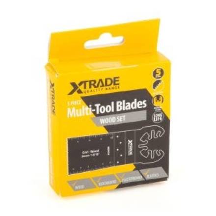 X-Trade 15-Piece Multi-Tool Blade Set for Wood and Metal in Case
