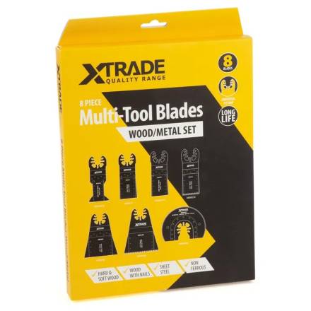 X-Trade 8-Piece Multi-Tool Blade Set Wood and Metal