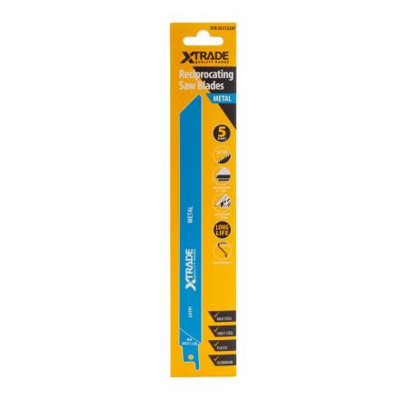 X-TRADE S1122AF Reciprocating Saw Metal Cutting Blades (Pack of 5)