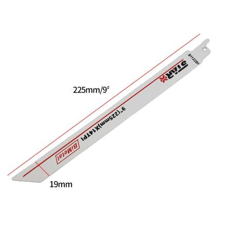 X-Trade S1122EF Bi-Metal Reciprocating Saw Blade for Metal 225mm Pack of 5