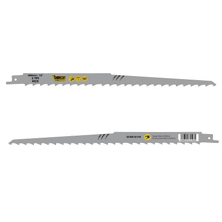 X-TRADE S1617K Reciprocating Saw Blades for Wood 300mm 3 TPI - Pack of 5