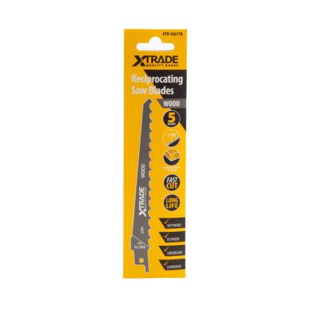 X-TRADE S617K HCS Reciprocating Saw Blade for Wood 150mm Pack of 5